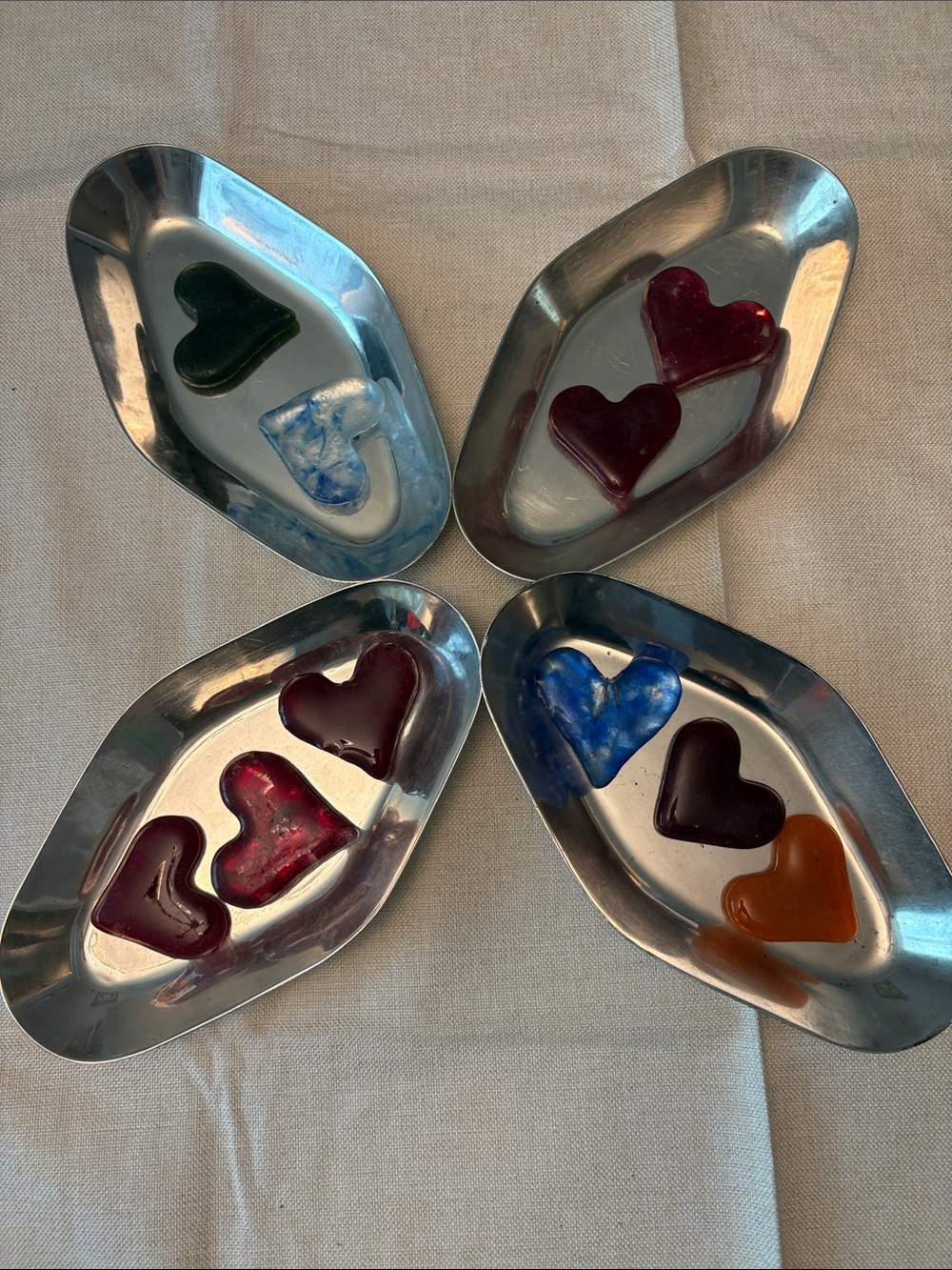 Vintage Wiskemann Silver-Plate Individual Platters Set of 4 Art Deco